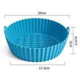 Maxbell Air Fryer Silicone Liner Round Reusable Food Safe heating food Baking  Red