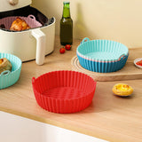 Maxbell Air Fryer Silicone Liner Round Reusable Food Safe heating food Baking  Red