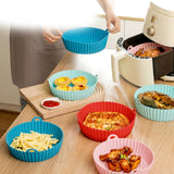 Maxbell Air Fryer Silicone Liner Round Reusable Food Safe heating food Baking  Red