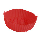 Maxbell Air Fryer Silicone Liner Round Reusable Food Safe heating food Baking  Red