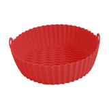 Maxbell Air Fryer Silicone Liner Round Reusable Food Safe heating food Baking  Red