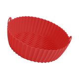 Maxbell Air Fryer Silicone Liner Round Reusable Food Safe heating food Baking  Red