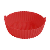 Maxbell Air Fryer Silicone Liner Round Reusable Food Safe heating food Baking  Red