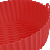 Maxbell Air Fryer Silicone Liner Round Reusable Food Safe heating food Baking  Red
