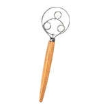 Maxbell Hand Danish Dough Whisk Bread Mixing Tool 2 Eye Whisk for Pancakes Dessert