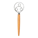 Maxbell Hand Danish Dough Whisk Bread Mixing Tool 2 Eye Whisk for Pancakes Dessert