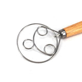 Maxbell Hand Danish Dough Whisk Bread Mixing Tool 2 Eye Whisk for Pancakes Dessert