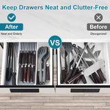 Maxbell Knife Block Storage Box Utensil Holder Drawer Organizer Knives Cutlery Tray