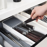 Maxbell Knife Block Storage Box Utensil Holder Drawer Organizer Knives Cutlery Tray