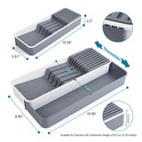 Maxbell Knife Block Storage Box Utensil Holder Drawer Organizer Knives Cutlery Tray