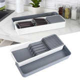 Maxbell Knife Block Storage Box Utensil Holder Drawer Organizer Knives Cutlery Tray