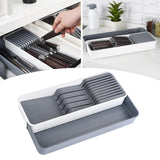 Maxbell Knife Block Storage Box Utensil Holder Drawer Organizer Knives Cutlery Tray