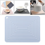 Maxbell Waterproof Dish Drying Mat Hot Pot Holder Heat Resistant Dish Draining Mat Light blue