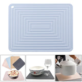 Maxbell Waterproof Dish Drying Mat Hot Pot Holder Heat Resistant Dish Draining Mat Light blue