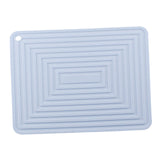 Maxbell Waterproof Dish Drying Mat Hot Pot Holder Heat Resistant Dish Draining Mat Light blue