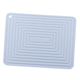 Maxbell Waterproof Dish Drying Mat Hot Pot Holder Heat Resistant Dish Draining Mat Light blue
