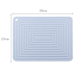 Maxbell Waterproof Dish Drying Mat Hot Pot Holder Heat Resistant Dish Draining Mat Light blue