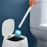 Maxbell Disposable Toilet Brush Cleaning Tool for Home Bathroom Gray 8x Blue Head