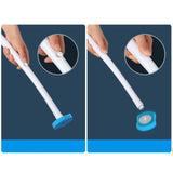 Maxbell Disposable Toilet Brush Cleaning Tool for Home Bathroom Gray 8x Blue Head