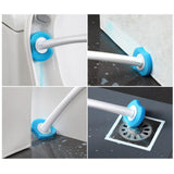 Maxbell Disposable Toilet Brush Cleaning Tool for Home Bathroom Gray 8x Blue Head