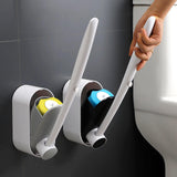 Maxbell Disposable Toilet Brush Cleaning Tool for Home Bathroom Gray 8x Blue Head