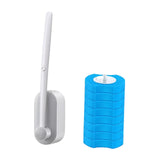 Maxbell Disposable Toilet Brush Cleaning Tool for Home Bathroom Gray 8x Blue Head