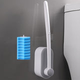 Maxbell Disposable Toilet Brush Cleaning Tool for Home Bathroom Gray 8x Blue Head