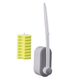 Maxbell Disposable Toilet Brush Cleaning Tool for Home Bathroom Gray 8x Yellow Head