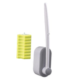 Maxbell Disposable Toilet Brush Cleaning Tool for Home Bathroom Gray 8x Yellow Head