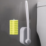 Maxbell Disposable Toilet Brush Cleaning Tool for Home Bathroom Gray 8x Yellow Head