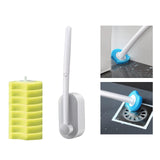 Maxbell Disposable Toilet Brush Cleaning Tool for Home Bathroom Gray 8x Yellow Head