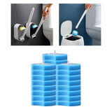 Maxbell Disposable Toilet Brush Cleaning Tool for Home Bathroom 24x Blue Head