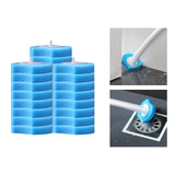 Maxbell Disposable Toilet Brush Cleaning Tool for Home Bathroom 24x Blue Head