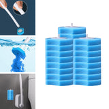 Maxbell Disposable Toilet Brush Cleaning Tool for Home Bathroom 24x Blue Head