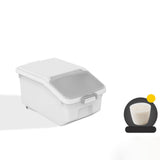 Maxbell Dry Food Storage Box Pantry Organizer 10kg Dustproof for Baking Supplies white