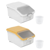 Maxbell Dry Food Storage Box Pantry Organizer 10kg Dustproof for Baking Supplies white