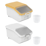 Maxbell Dry Food Storage Box Pantry Organizer 10kg Dustproof for Baking Supplies white