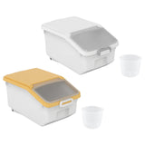 Maxbell Dry Food Storage Box Pantry Organizer 10kg Dustproof for Baking Supplies white