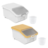 Maxbell Dry Food Storage Box Pantry Organizer 10kg Dustproof for Baking Supplies white