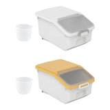 Maxbell Dry Food Storage Box Pantry Organizer 10kg Dustproof for Baking Supplies white