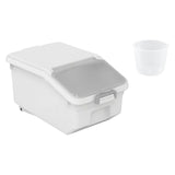 Maxbell Dry Food Storage Box Pantry Organizer 10kg Dustproof for Baking Supplies white