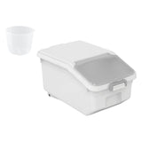 Maxbell Dry Food Storage Box Pantry Organizer 10kg Dustproof for Baking Supplies white