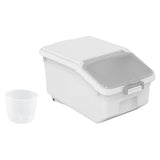 Maxbell Dry Food Storage Box Pantry Organizer 10kg Dustproof for Baking Supplies white