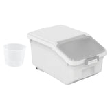 Maxbell Dry Food Storage Box Pantry Organizer 10kg Dustproof for Baking Supplies white
