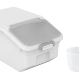 Maxbell Dry Food Storage Box Pantry Organizer 10kg Dustproof for Baking Supplies white