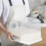 Maxbell Dry Food Storage Box Pantry Organizer 10kg Dustproof for Baking Supplies white