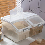 Maxbell Dry Food Storage Box Pantry Organizer 10kg Dustproof for Baking Supplies white