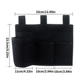 Maxbell Bedside Storage Bag Bedside Caddy Hanging Bag Holder for Cables Magazine