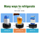 Maxbell Electric Beverage Cup Cooler Mini Desktop Refrigerator for Beer Bar Party Coasters with Cup
