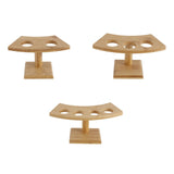 Maxbell Japanese Style Roll Storage Rack Cones Rack for Dining Room Buffet Two Hole